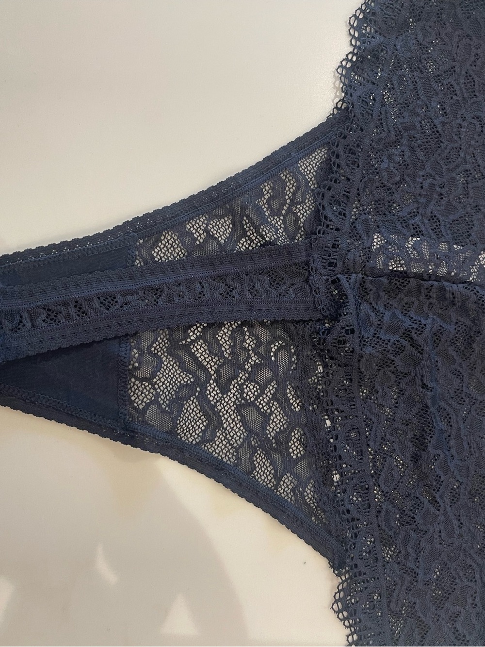 Soma Black Lace embraceable thong sz XXL NEW